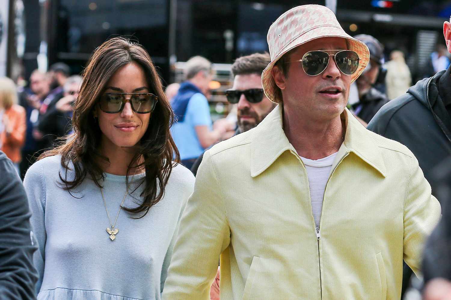 Brad Pitt And Girlfriend Ines De Ramon Hold Hands At Formula 1’s